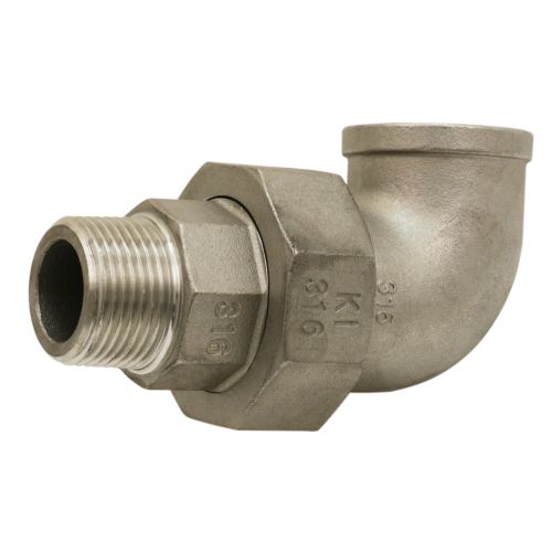 Coude Union Mâle x Femelle - 3 Pieces - Inox 316