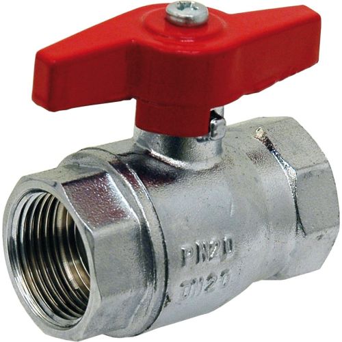 Vanne À Sphère Laiton - Femelle x Femelle - Manette Papillon Aluminium Rouge