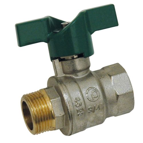 Vanne À Sphère Mâle x Femelle - Nf - Manette Papillon Vert