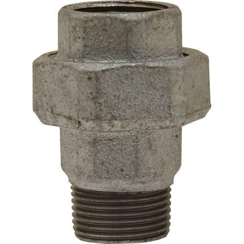 Union Mâle x Femelle - 3 Pièces - Joint Plat - Fonte Galvanisée