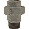 Union Mâle x Femelle - 3 Pièces - Joint Plat - Fonte Galvanisée