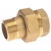 Union Mâle x Femelle - 3 Pièces - Joint Plat - Laiton