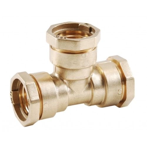Raccord Laiton à Serrage Extérieur - Té Egal Femelle Pour Tube PE