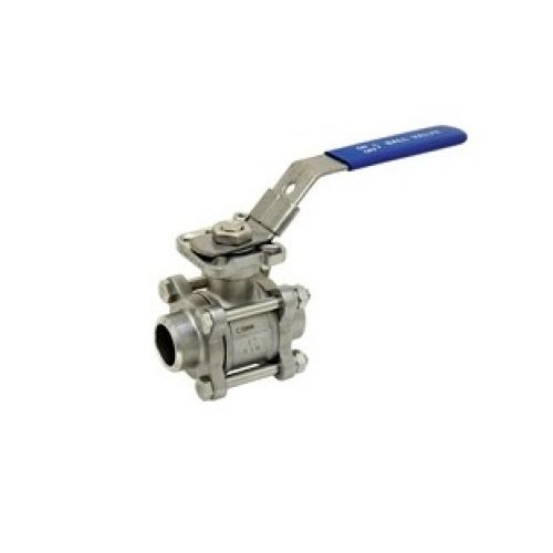 Vanne À Sphère Inox 3 Pièces À Passage Intégral - Série Motorisable - Platine Iso 5211 - Butt Welding