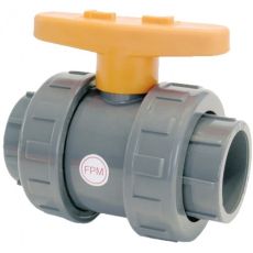 VANNE À SPHÈRE EN PVC - SÉRIE INDUSTRIE - JOINT DE SPHÈRE FPM - A COLLER