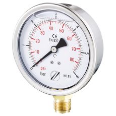 Manometre Boitier Inox Glycerine