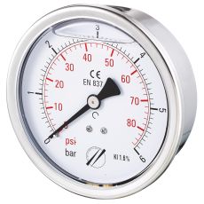 Manometre Boitier Inox Glycerine