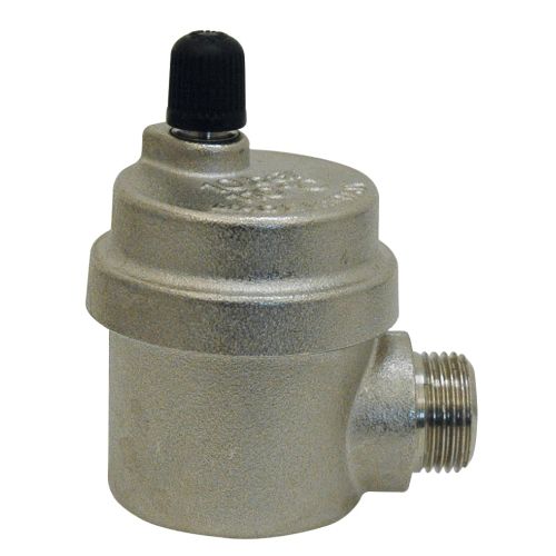 Purgeur D'air Automatique - Sortie Verticale - Corps Équerre Laiton Nickele