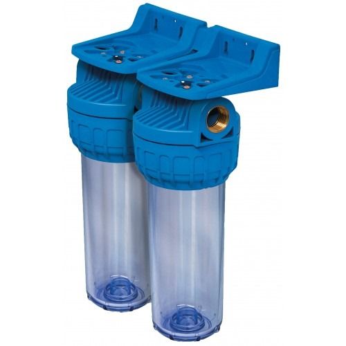 Filtre a eau Double - Duo - Duplex pour Cartouche 9"3/4