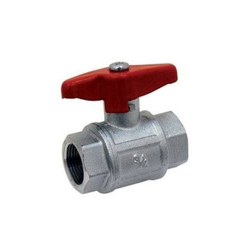 Vanne À Sphère Laiton Femelle x Femelle - Passage Intégral - Série Industrie - Manette Papillon Rouge