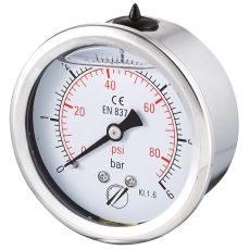 Manometre Boitier Inox Glycerine