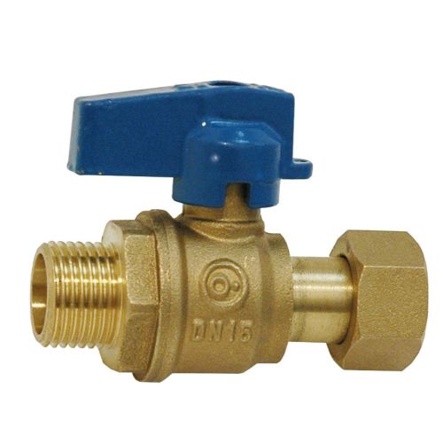 Vannes A Sphere Pour Collecteur - Male / Ecrou Prisonnier - Poignee Bleue