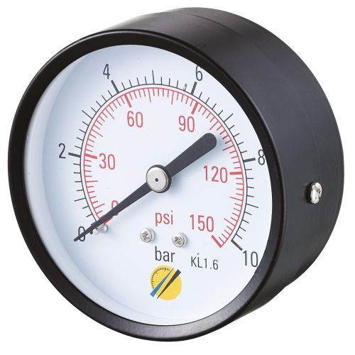 Manomètre sec boîtier acier Ø80 raccord axial 1/2"G