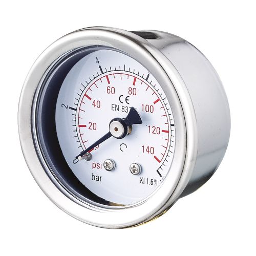 Manomètre sec boîtier inox Ø40 raccord axial 1/8"G