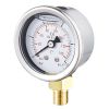 Manomètre glycériné boîtier inox Ø40 raccord vertical 1/8"G