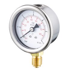 Manometre Boitier Inox Sec - Ø50 - Vertical