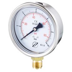 Manometre Boitier Inox Sec - Ø100 - Vertical