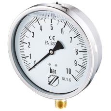 Manometre Bain De Glycerine - Boitier Inox Ø 150 - Vertical