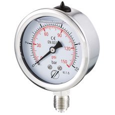 Manometre Glycerine Inox - Ø63 - Vertical