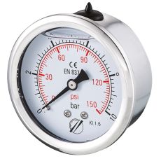 Manometre Glycerine Inox - Ø63 - Axial