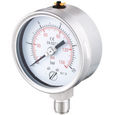 Manometre Inox Sec - Ø100 - Vertical