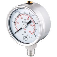 Manometre Glycerine Inox - Ø100 - Vertical