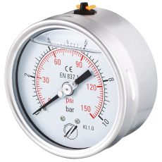 Manometre Glycerine Inox - Ø100 - Axial