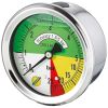 Manomètre glycérine boîtier inox Ø63 à Echelle Dilatée - raccord axial 1/4"G
