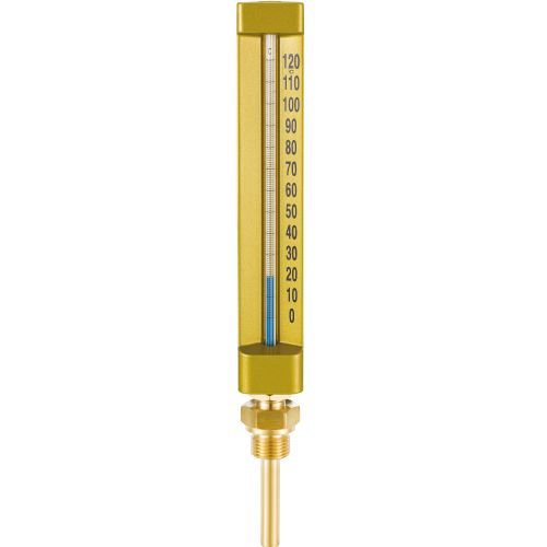 Thermomètre Industriel Droit - Hauteur 200 mm - Plongeur 63 mm