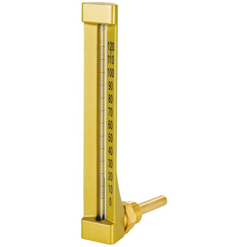 Thermomètre Industriel Equerre - Hauteur 200 mm - Plongeur 63 mm