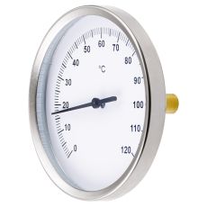 Thermometre Bimetallique Ø100 - Axial Doigt De Gant Lg 45mm