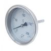 Thermomètre bimétallique tout inox Ø100 mm - plongeur axial Ø 8 x 160 mm