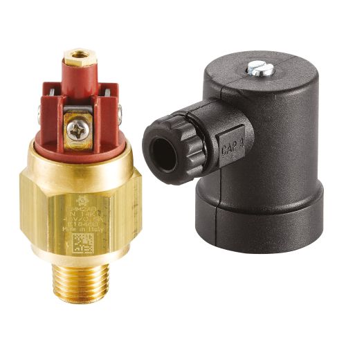 Pressostat réglable laiton ou acier - raccord 1/4"G - Normalement Ouvert