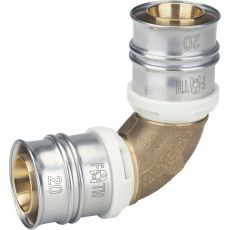 Raccord courbe 90° multicouche à sertir - Ø 16 à Ø 32 - Pour système multicouche - Raccord Alpex-Duo XS sans plomb