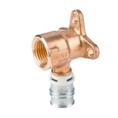 Coude à applique multicouche à sertir - Longueur 35 mm - Ø 16 à Ø 26 - Pour système multicouche - Raccord Alpex-Duo XS sans plomb