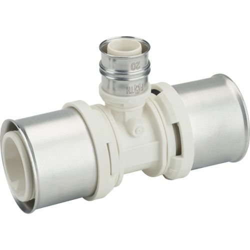 Té sortie centrale réduite multicouche à sertir - Ø 16 à Ø 32 - Pour système multicouche - Raccord Alpex-Duo XS sans plomb