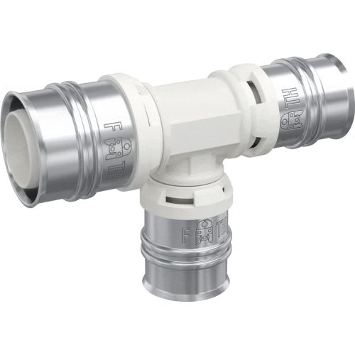 Té Réduit avec Sortie Centrale Augmentée à sertir - Ø 20 à Ø 26 - Pour système multicouche - Raccord Alpex-Duo XS sans plomb