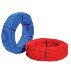 Tube PER pré-gainé simple en couronne - Couleur Bleu