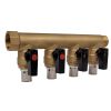 Collecteur avec vannes PER à sertir MF 3/4'' en laiton - Raccords Radiaux - Pour Tubes PER Ø 13 x 16