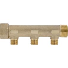 Collecteur composable laiton mâle-femelle - 1'' - 2 à 7 dérivations mâle 1/2''