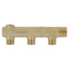 Collecteur Hydrodistribution laiton simple mâle 3/4'' - avec prise de purge F3/8'' - 2 à 7 sorties 1/2''