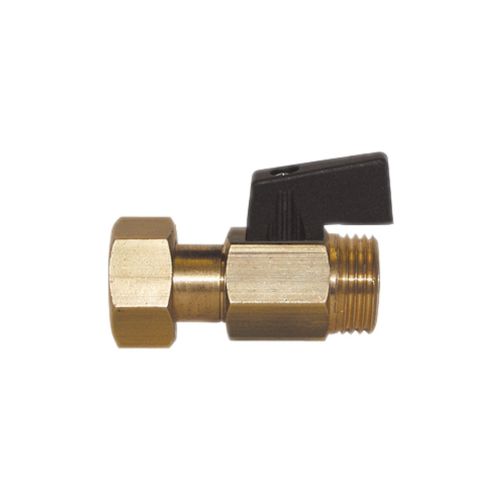 Vanne à sphère écrou tournant laiton portée plate F1/2'' poignée ABS