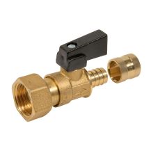 Vanne à sphère écrou tournant laiton à glissement SERTI gliss F1/2''