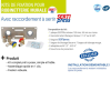 Kit de fixation pour robinetterie murale SERTIfix - pour plaque 18 à 26 mm - Entraxe 150 mm - Raccords à Sertir SERTIpress