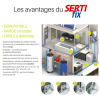 Kit de fixation pour robinetterie murale SERTIfix - pour plaque 13 mm - Entraxe 55 mm - Raccords Multicouche Alpex-Duo XS